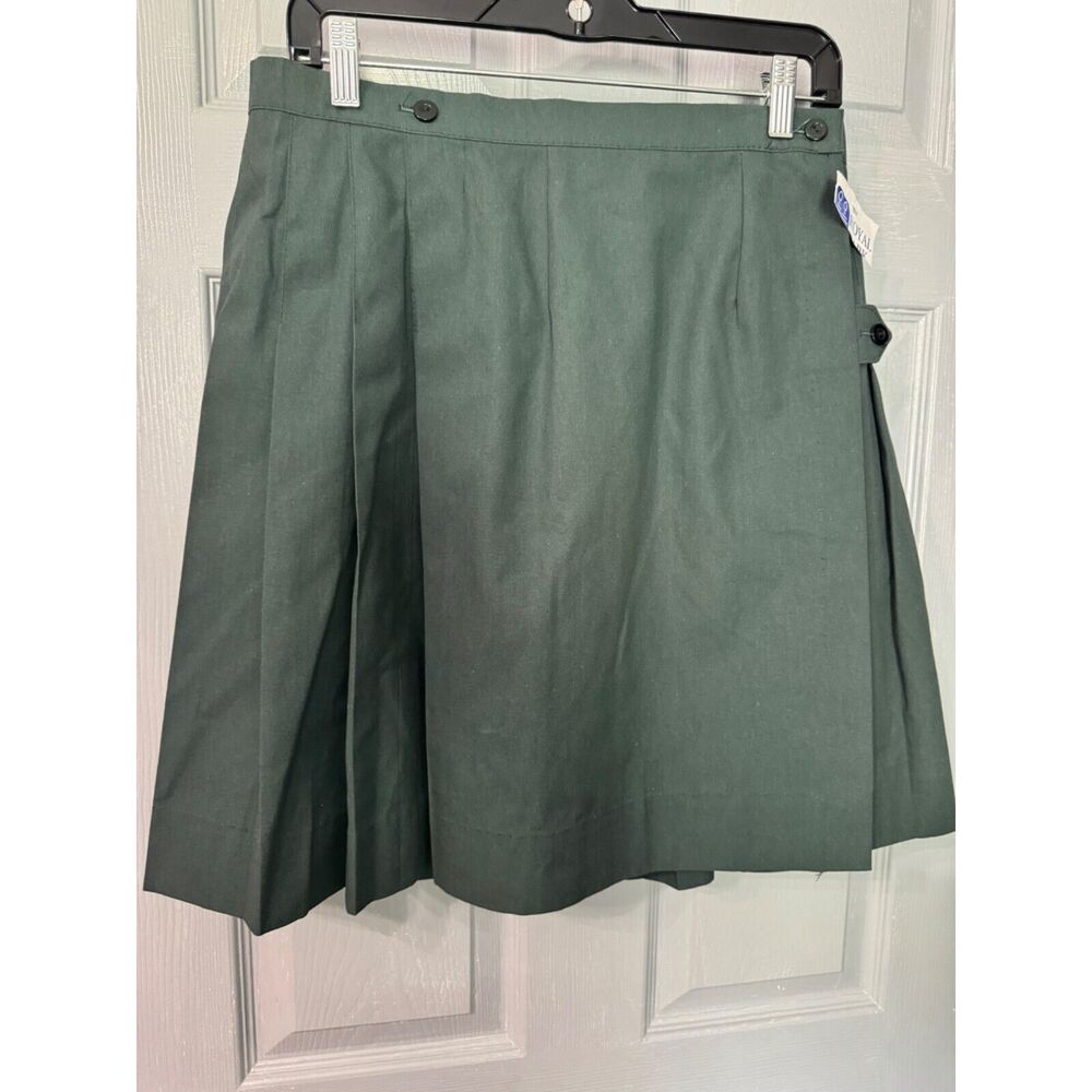Royal Park Uniforms Green Pleated Skirt 35% Cotton 12H Made In USA‎
